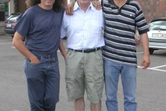 El equipo de anillamiento de gaviotas: César, Isolino y Xuanín, 05.08.11