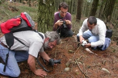 Fotografiando durante excursión en Candamo, 24.09.11