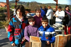 Haciendo cajas nido en Illas, 16.02.14